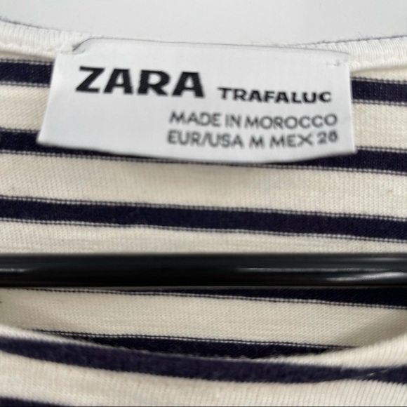 Zara Trafaluc Striped High Lo Embellished Top​ - Picture 5 of 6